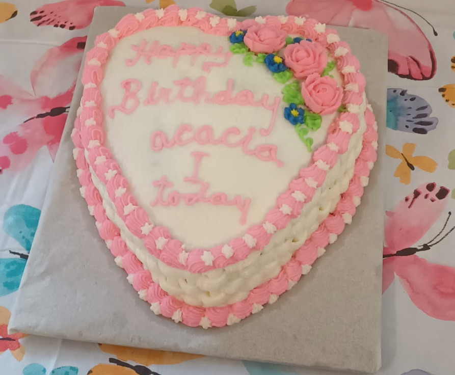 Acacia's first birthday cake celebration at Still Water Christian Fellowship