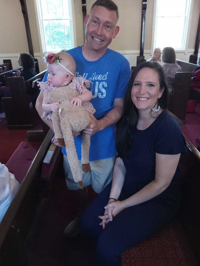 David, Elizabeth, and Baby Grace visiting Still Water Christian Fellowship