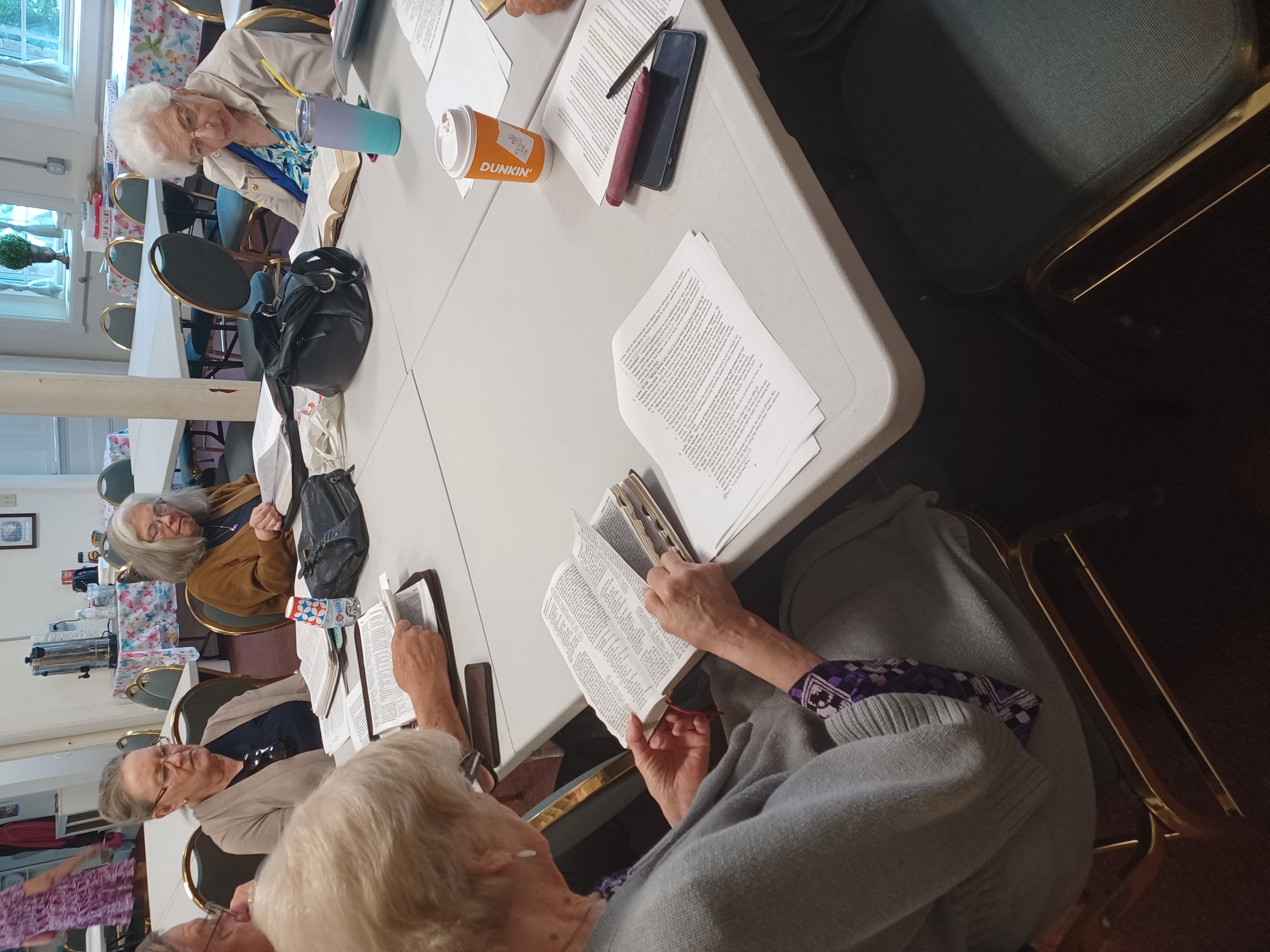Adult Sunday School fellowship and Bible teaching at Still Water Christian Fellowship